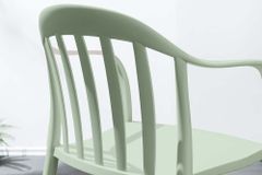 In- und Outdoor Stuhl STUDIO ITALIA salbei stapelbar Kunststoff Gartenstuhl