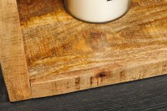 Massives Regal IRON CRAFT 160cm natur Mangoholz Bücherregal sechzehn Fächer