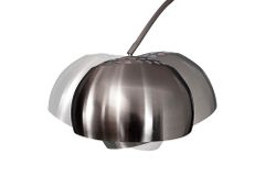 Ausziehbare Bogenlampe LOUNGE DEAL 170-210cm chrom gebürstet Marmorfuß Stehlampe