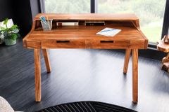 Massiver Sekretär MONSOON 100cm natur Akazienholz Schreibtisch