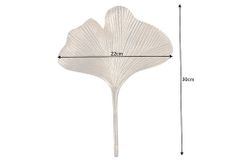 Dekoratives Kleiderhaken 3er Set GINKGO 30cm gold handmade Metall