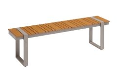 Moderne Outdoor Sitzbank TAMPA LOUNGE 160cm greige natur