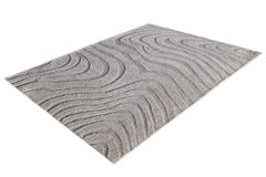 Design Teppich WAVE 240x170cm grau 3D-Effekt