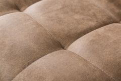 Design Freischwinger Stuhl MIAMI taupe antik Microfaser Metallgestell matt schwarz