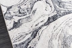 Design Teppich ART RUGS 230x160cm weiß grau Flachgewebe Indoor