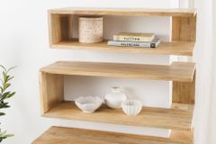 Massives 3er Set Wandregale SURREAL 65cm natur Außenecke Mangoholz