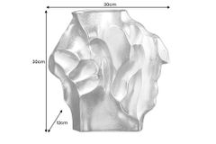 Handgefertigte Vase LIQUID 30cm silber Metall Hammerschlag Design