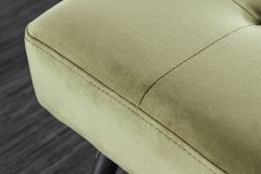 Design Sitzbank BOUTIQUE 100cm grün Samt schwarze Metallbeine