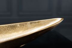 Handgearbeitete Deko Schale GOLD LEAF 80cm antik gold Aluminium