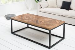 Massiver Couchtisch INFINITY HOME 100cm Mangoholz Industrial Design
