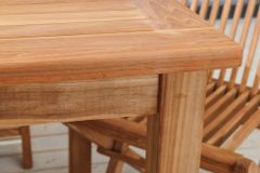 Massiver Gartentisch EMPIRE TEAK 180cm natur Teakholz