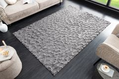 3D Hochflor Teppich DUNE 230x160cm anthrazit Hoch-Tief-Effekt