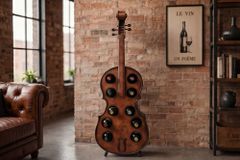 Extravagantes Weinregal CELLO 133cm braun Tannenholz für 10 Flaschen