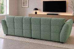 XXL Sofa CLOUD 260cm salbei Bouclé Bigsofa Federkern inkl. Kissen