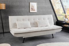 Modernes Schlafsofa JAZZ 190cm beige Cord 3-Sitzer Couch