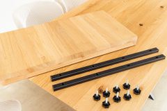 2er Set Ansteckplatten WILD OAK 50cm natur Wildeiche Verlängerung Schweizer Kante