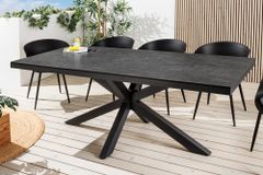 In- und Outdoor Esstisch GALAXIE 180cm anthrazit Keramik Aluminium Gartentisch