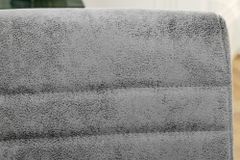 Industrial Freischwinger Stuhl LOFT vintage grau Microfaser mit Armlehne Eisengestell