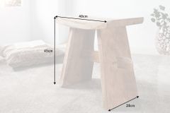 Massiver Hocker ZEN 40cm Teakholz Beistelltisch