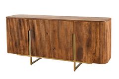 Design Sideboard GATSBY 160cm braun mattgold Mangoholz Retro
