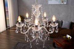 Eleganter Kronleuchter CRYSTAL 55cm klar Acryl 5-armig Lüster