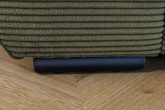 Modernes XXL Sofa ELEGANCIA 285cm grün Cord Federkern inklusive Kissen Bigsofa