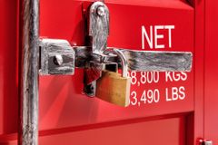Container-Schrank GLOBETROTTER 50cm rot Metall Nachttisch Beistellschrank