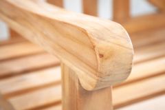 Massive Gartenbank EMPIRE TEAK 120cm Teakholz mit Ankerdesign
