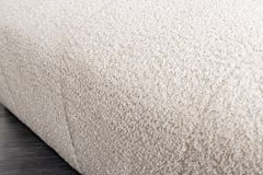 Moderner Hocker ROYAL 120cm champagner beige Bouclé Federkern Sitzhocker