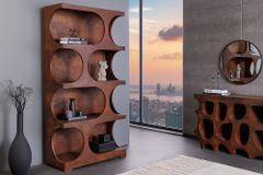 Abstraktes Regal ART AMBIENTE 180cm kupfer Beton Edelrost-Look Standregal