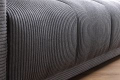 Modernes XXL Sofa ELEGANCIA 285cm anthrazit Cord inklusive Kissen Bigsofa