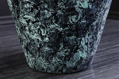 Handgefertigte Deko Vase ORIENT XL 75cm gold Metall mit Patina Hammerschlag Design