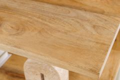 Massives 3er Set Wandregale SURREAL 65cm natur Außenecke Mangoholz