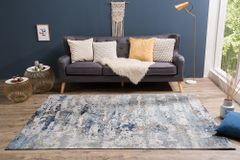 Design Teppich ABSTRAKT 240x160cm blau Baumwolle