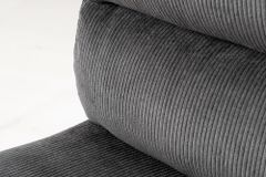 Höhenverstellbarer Barhocker COMFORT grau Cord drehbar mit Lehne Metall schwarz