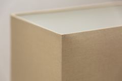 Handgearbeitete Tischlampe RIVERINE 80cm beige Treibholzfuß mit Leinenschirm