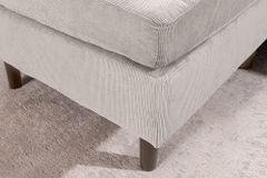 Modernes Ecksofa STOCKHOLM 220cm hellgrau Cordstoff Federkern 3-Sitzer-Sofa