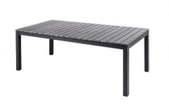 Ausziehbarer Gartentisch DESIGNO 200-250-300cm grau Aluminium In- und Outdoor Esstisch