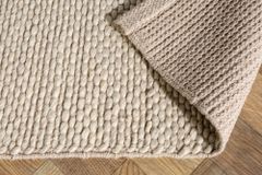 Design Teppich WOOL 240x160cm hellbeige aus Wolle