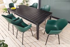 Nachhaltiger Design Stuhl UPCYCLING ME grün 75% Ocean Plastik Indoor Outdoor
