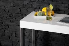Design Konsole WHITE DESK 120cm weiß Hochglanz Bürotisch