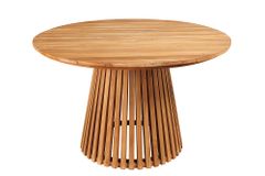 Runder Esstisch EMPIRE TEAK 140cm braun Teakholz Indoor Outdoor wetterfest