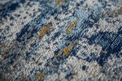 Design Bodenkissen XL ABSTRAKT 70cm blau beige abstraktes Muster Sitzpouf