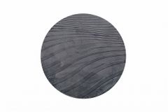 Runder Teppich WAVE 150cm anthrazit 3D strukturierter Kurzflor Indoor Hoch-Tief-Effekt