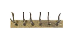 Dekorative Wandgarderobe DEER 50cm messing Metall Hirschgeweih Kleiderhaken