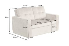 Sofa mit Schlaffunktion SMART moosgrün hochwertiger Vogue Seiden Samtstoff