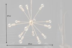 Elegante Hängelampe SPUTNIK 87cm gold mit 14 Leuchtarmen