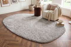 Design Teppich ORGANIC 230x160cm creme Hochflor Indoor-Teppich organische Form