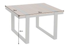 Moderner Gartentisch TAMPA LOUNGE 80cm anthrazit Aluminium wetterfest Outdoor Balkontisch