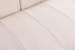 Schlafsofa DIVANI 220cm greige Strukturstoff 3-Sitzer mit Bettfunktion inkl. Kissen